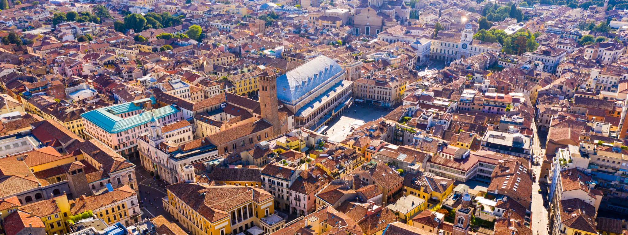 Vista aerea del centro storico di Padova
